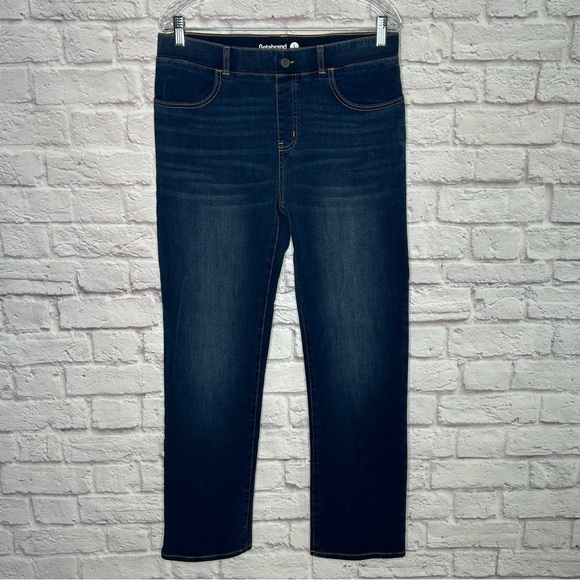 Betabrand Straight Leg Mid Rise Denim Jeans - Picture 3 of 11